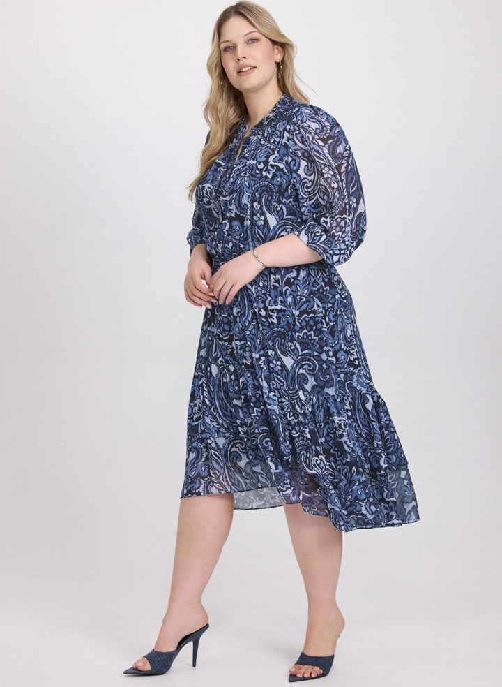 Tiered Paisley Dress