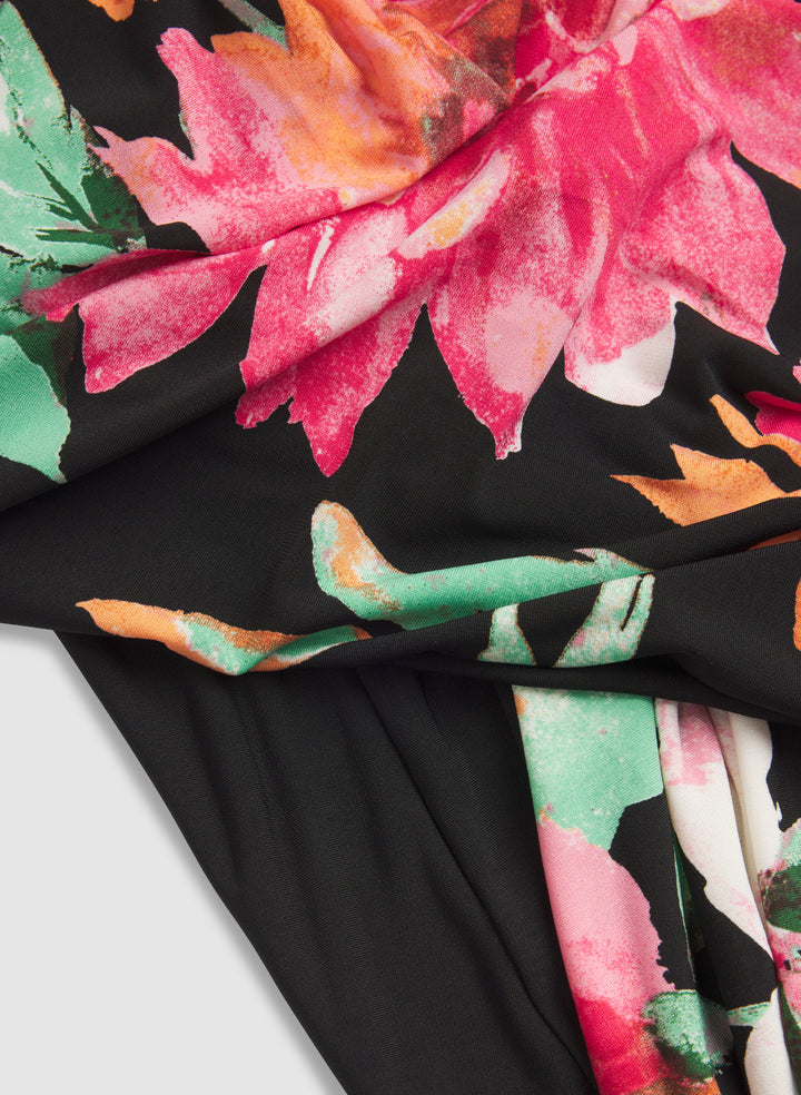 Floral Placement Print Dress