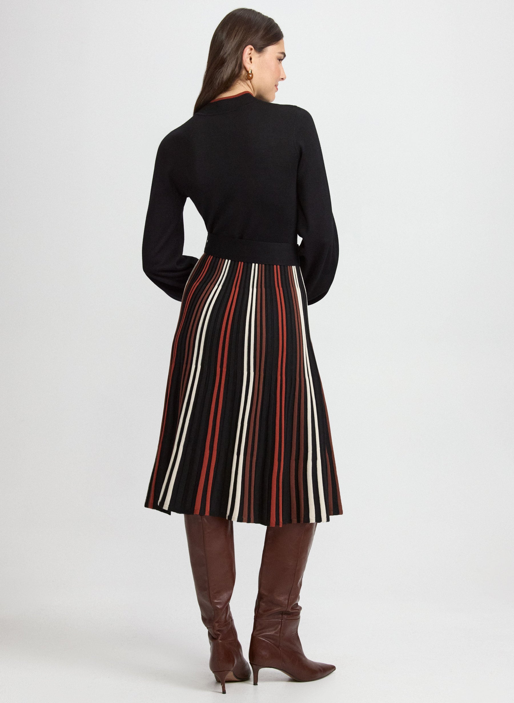 Striped Illusion Sweater Dress