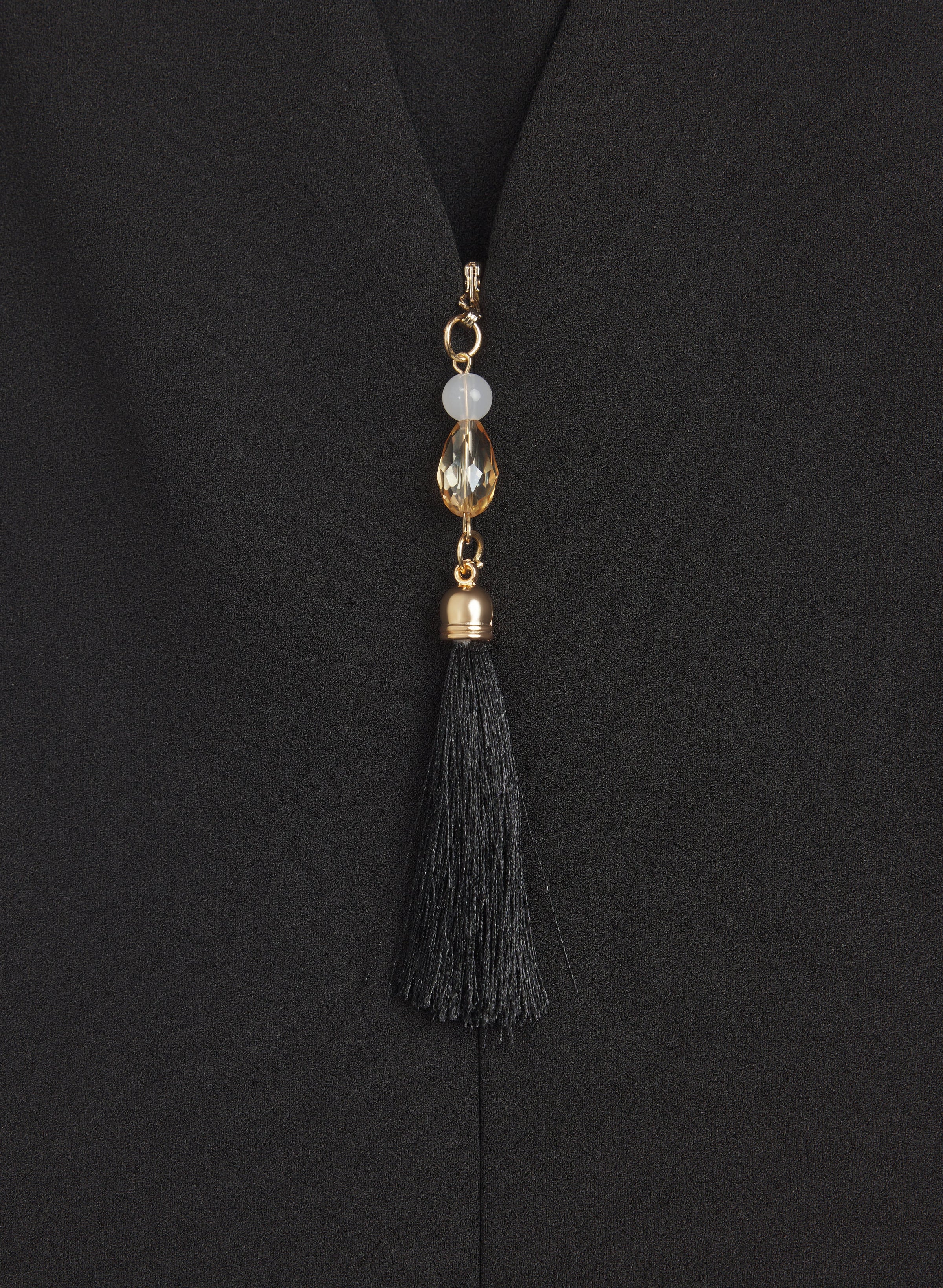 Zip-Up Tassel Detail Dress