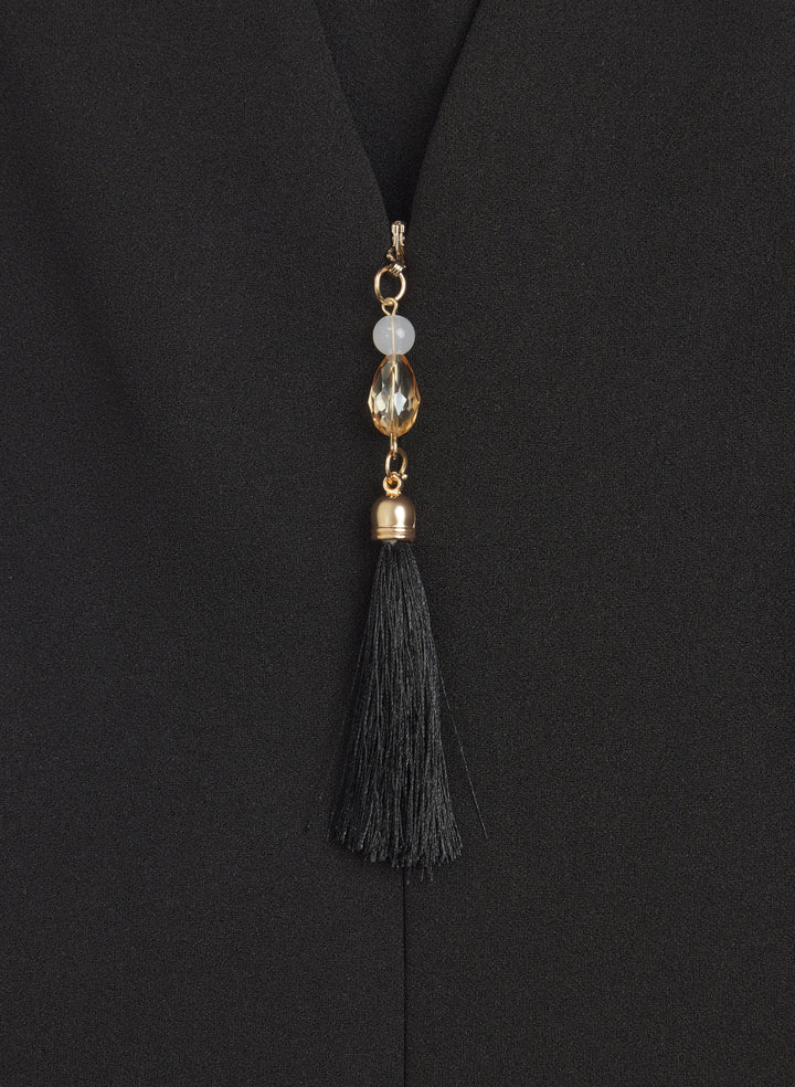 Zip-Up Tassel Detail Dress