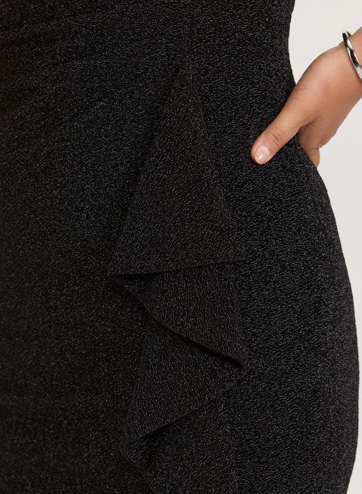 Glitter Ruffle Detail Dress