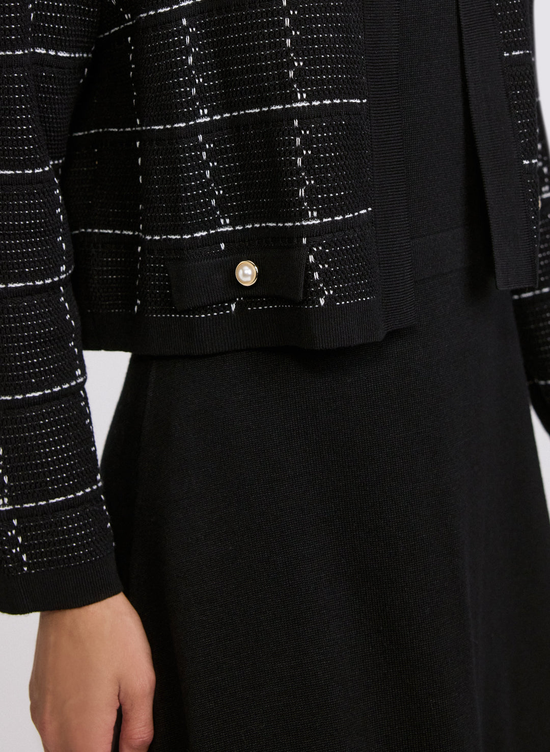 Plaid Jacket & Knit Dress