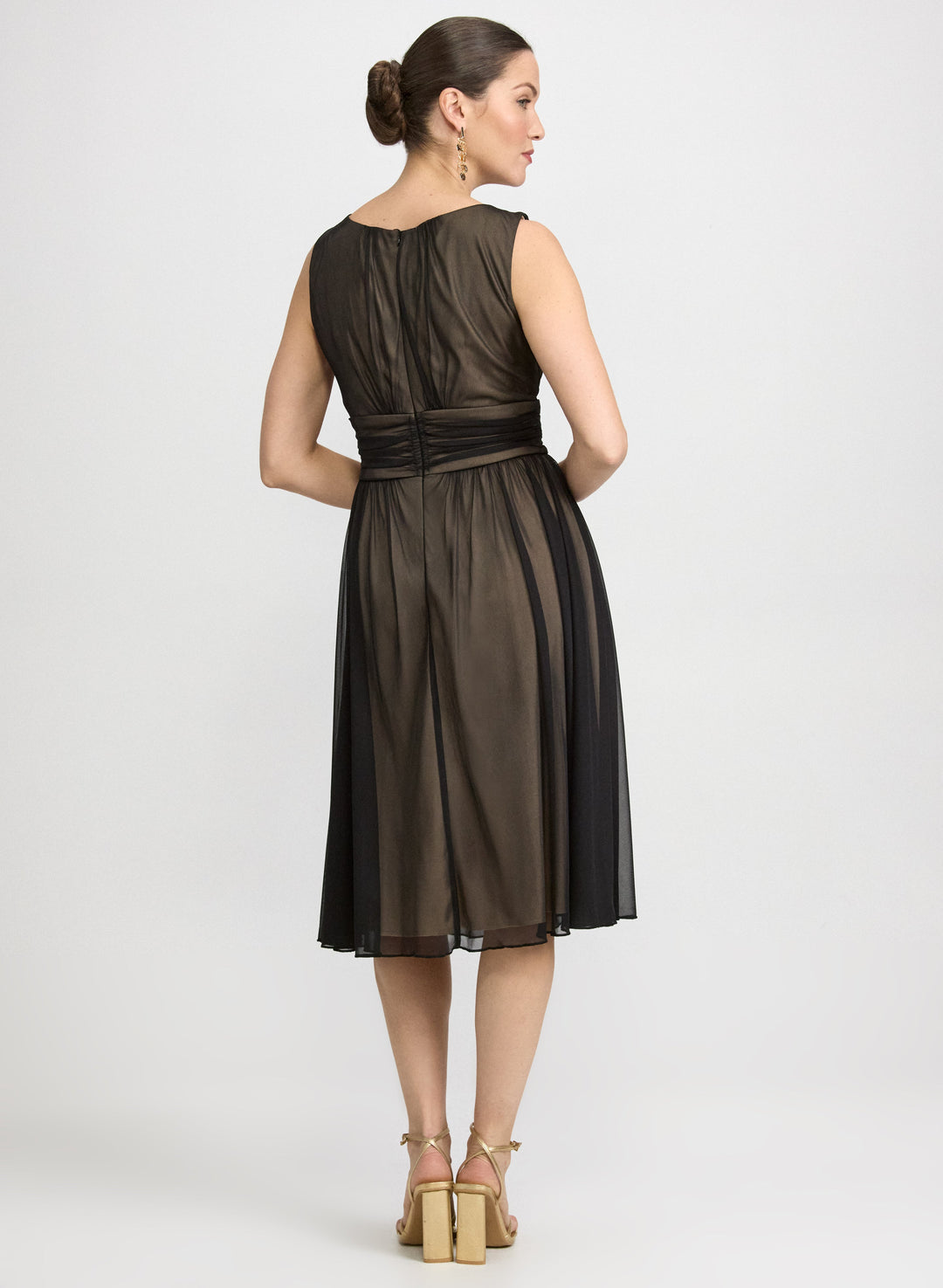 Mesh Fit and Flare Dress