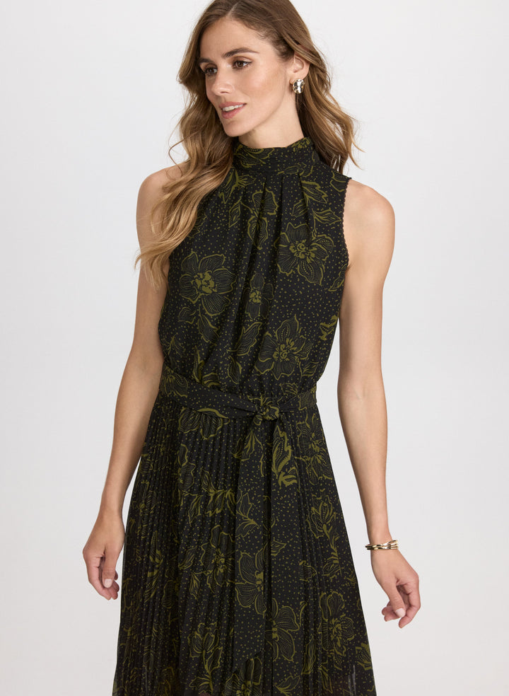 Floral Mock Neck Dress