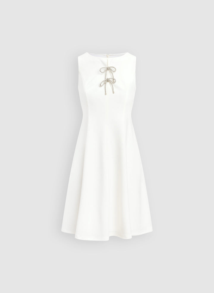 Crystal Bow Embellished Dress