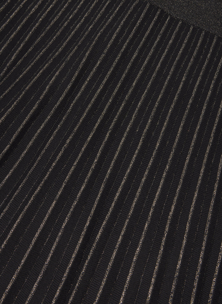 Pleated Metallic Dress