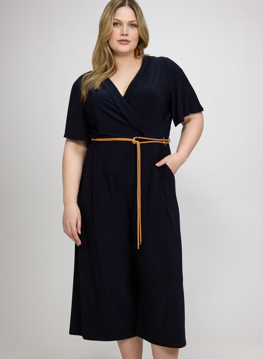 Braided Belt Jumpsuit