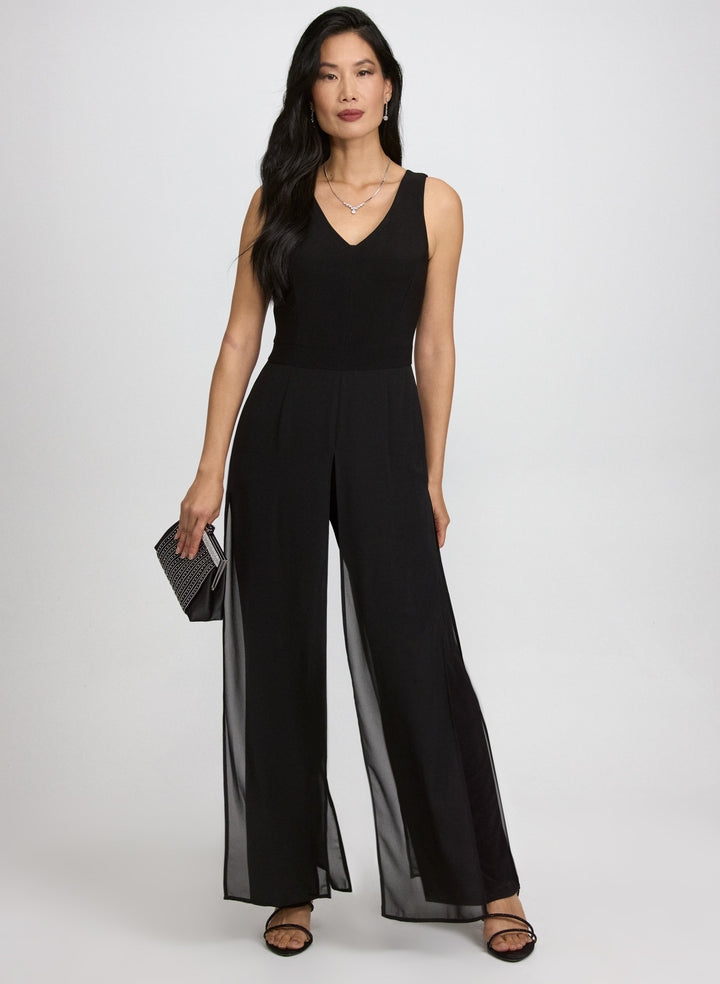 Chiffon Overlay Jumpsuit