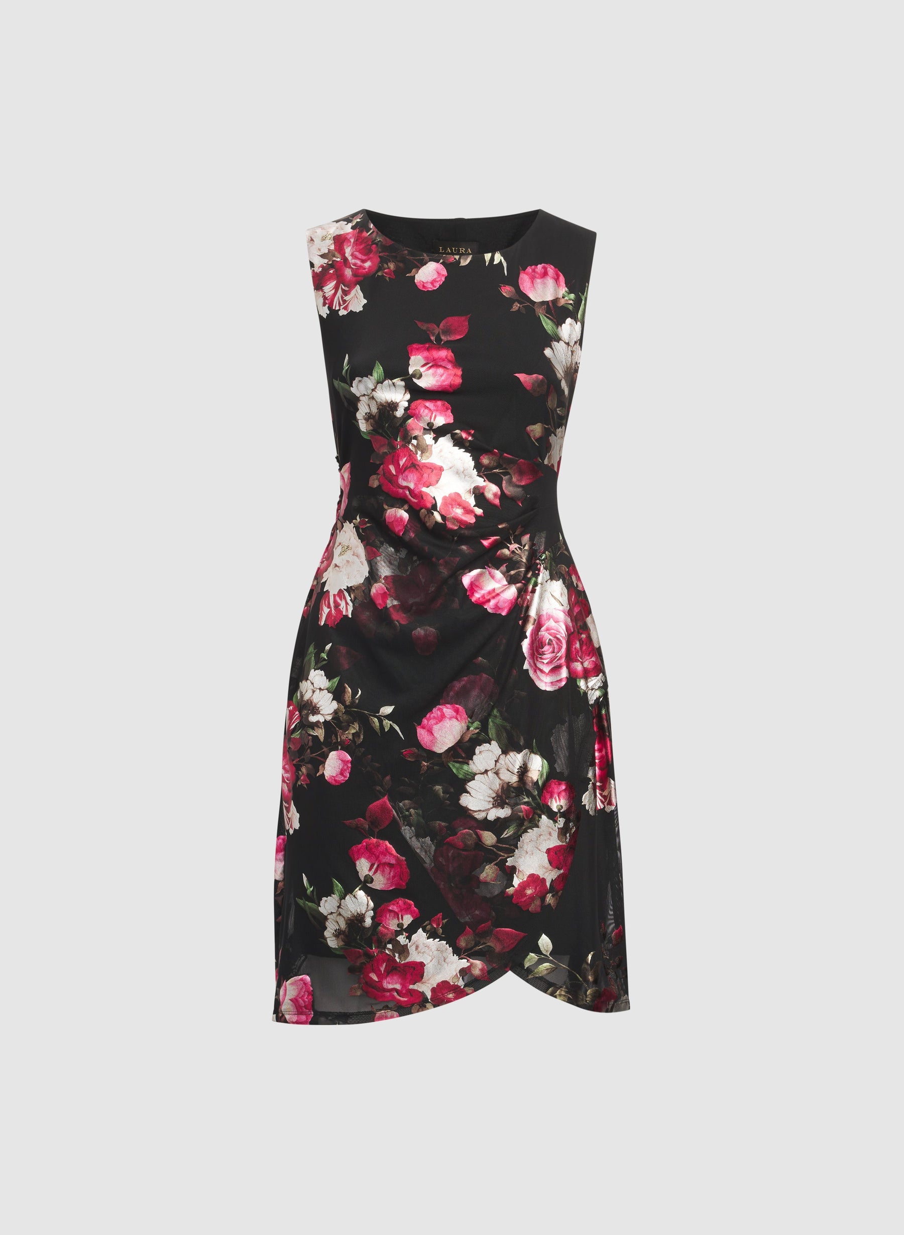 Floral Draped Dress