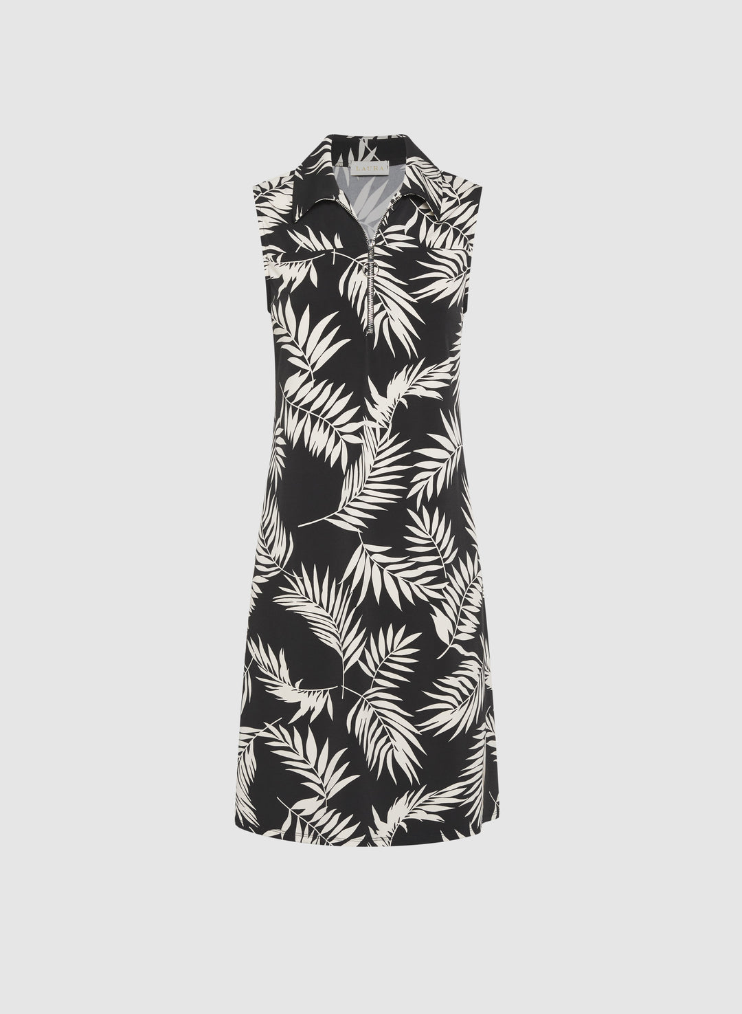 Palm Print Jersey Dress