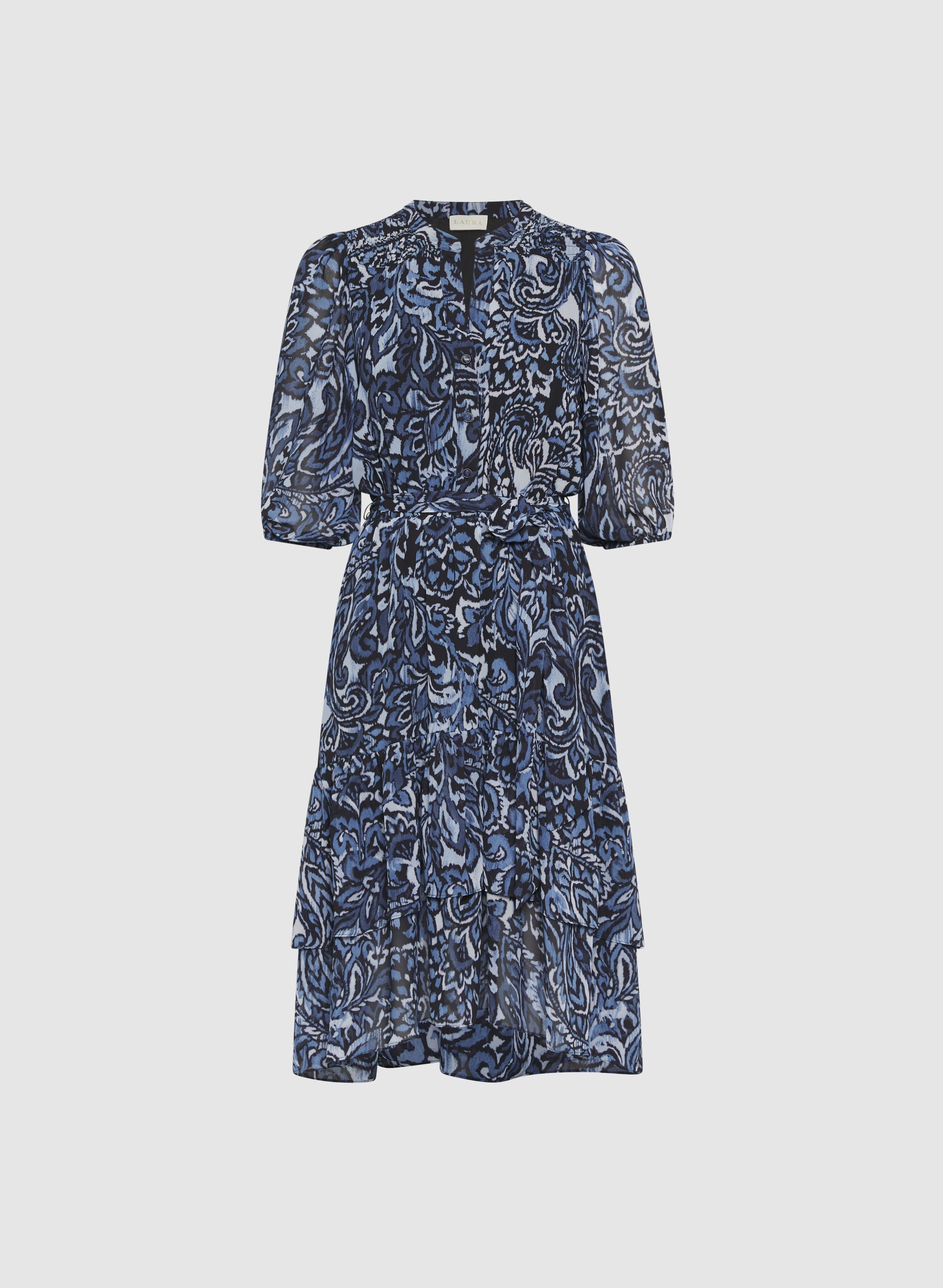 Tiered Paisley Dress