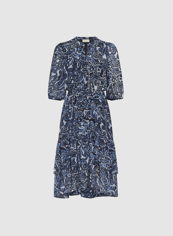 Tiered Paisley Dress