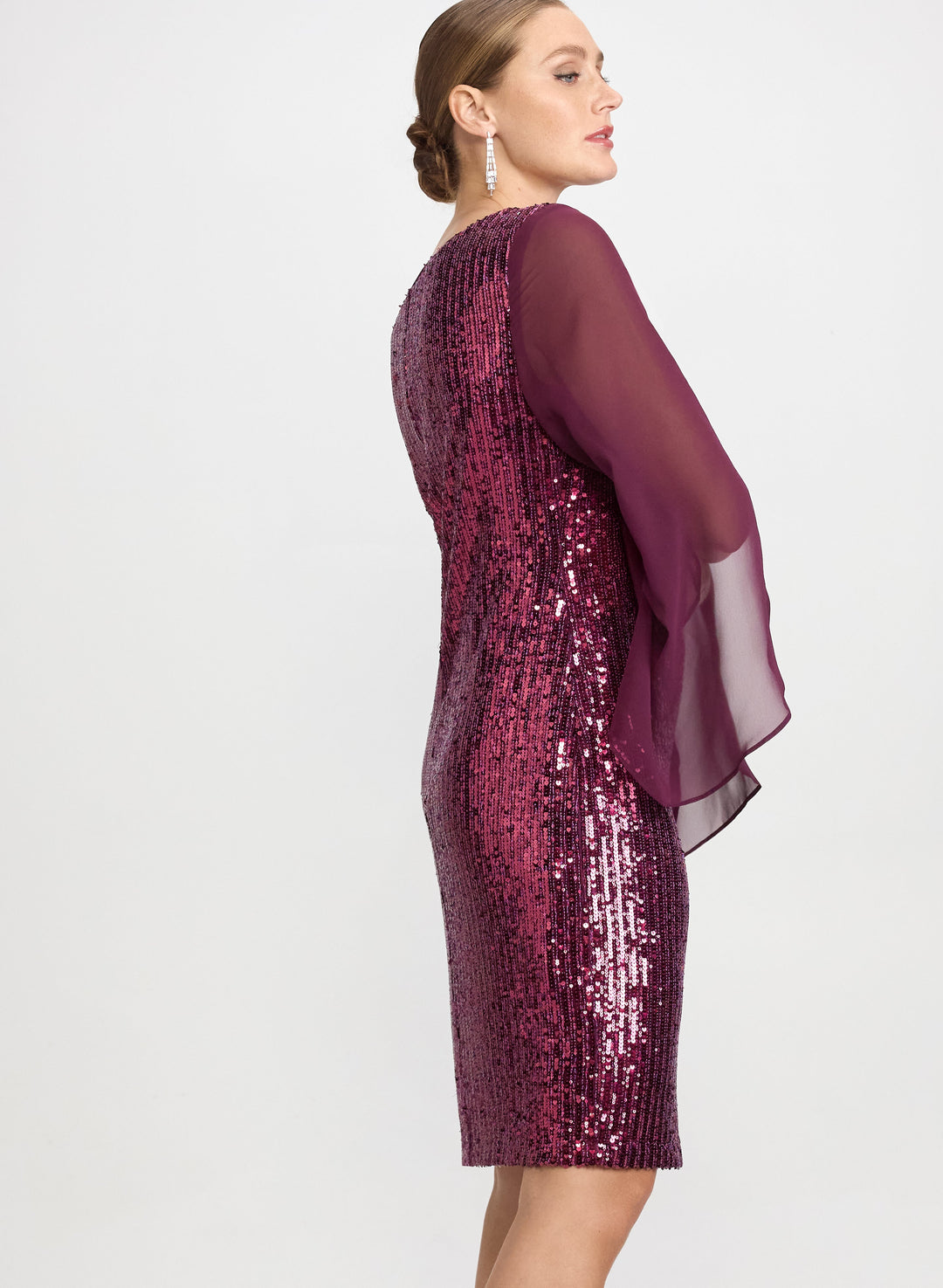 Sequined Split Sleeve Dress