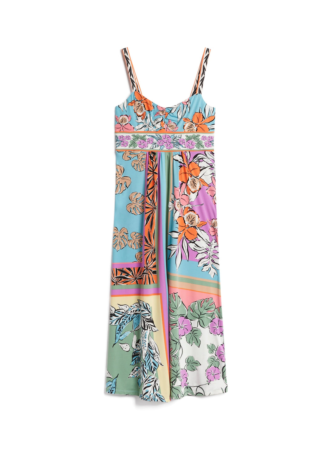 Tropical Print Maxi Dress