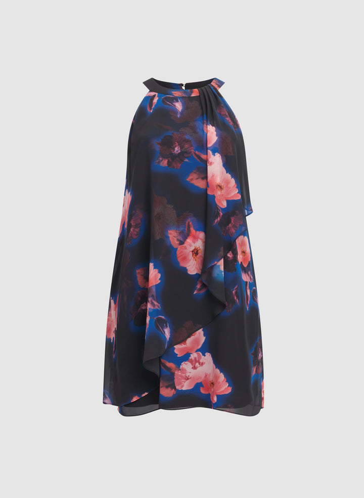 Chiffon Halter Neck Dress