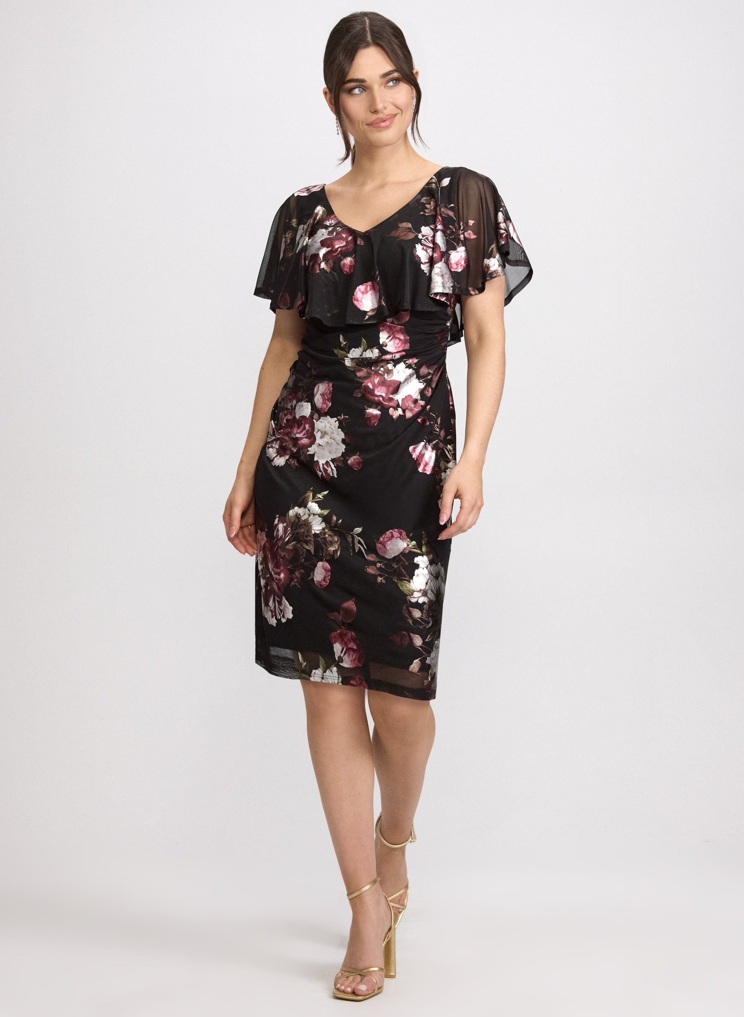 Floral Capelet Dress