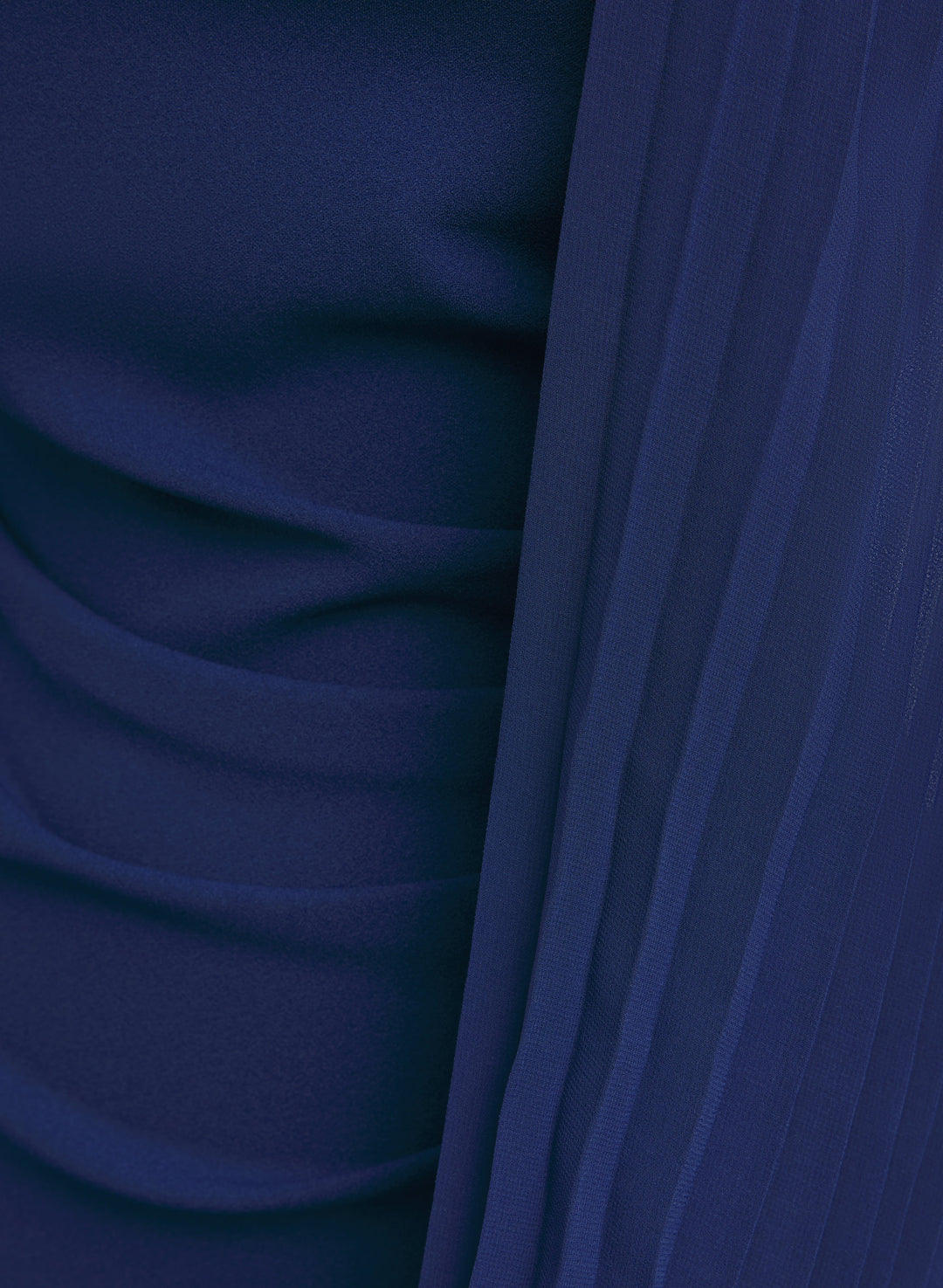 Pleated Chiffon Sleeve Dress