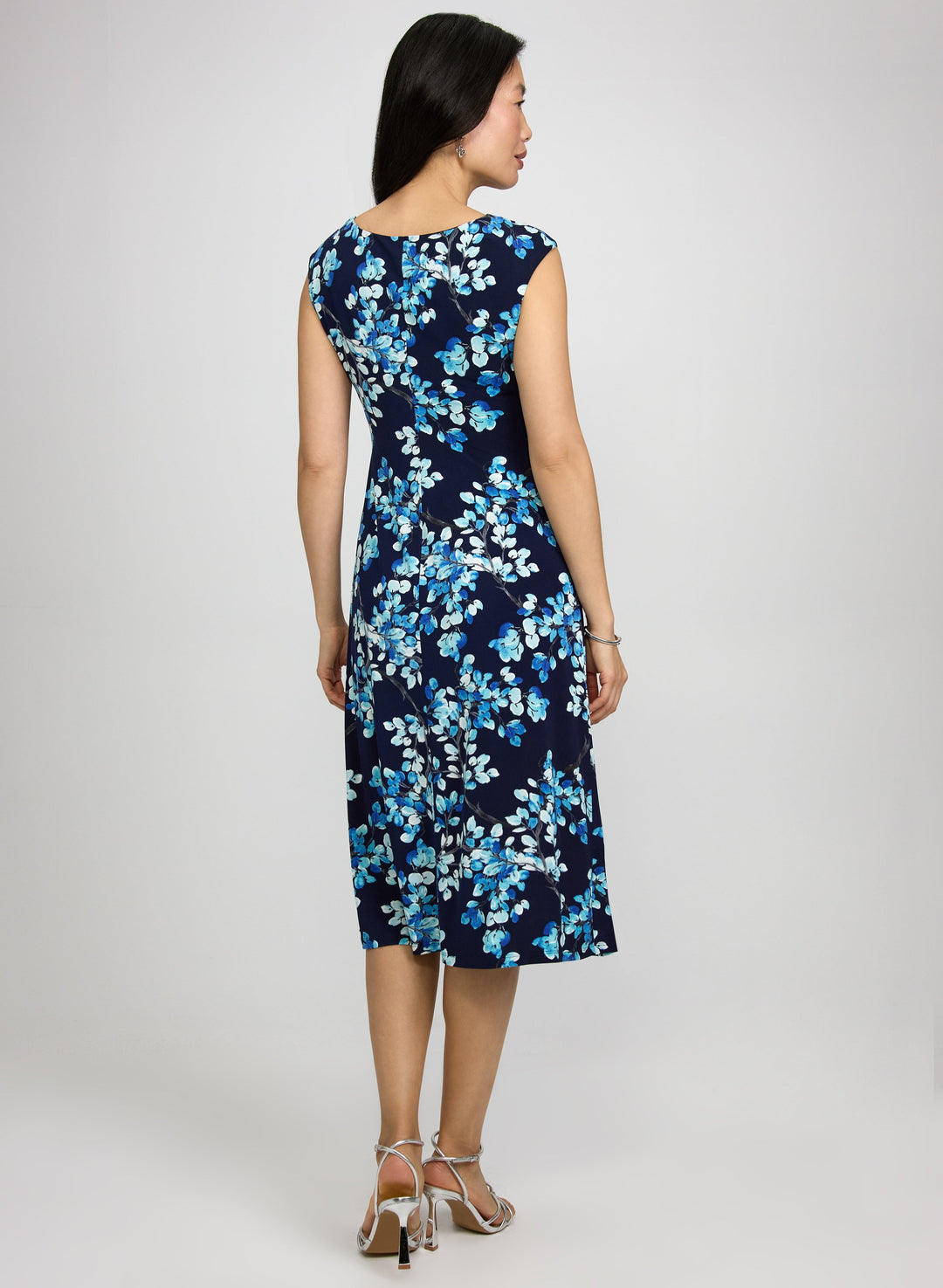 Floral Cowl Neck Dress