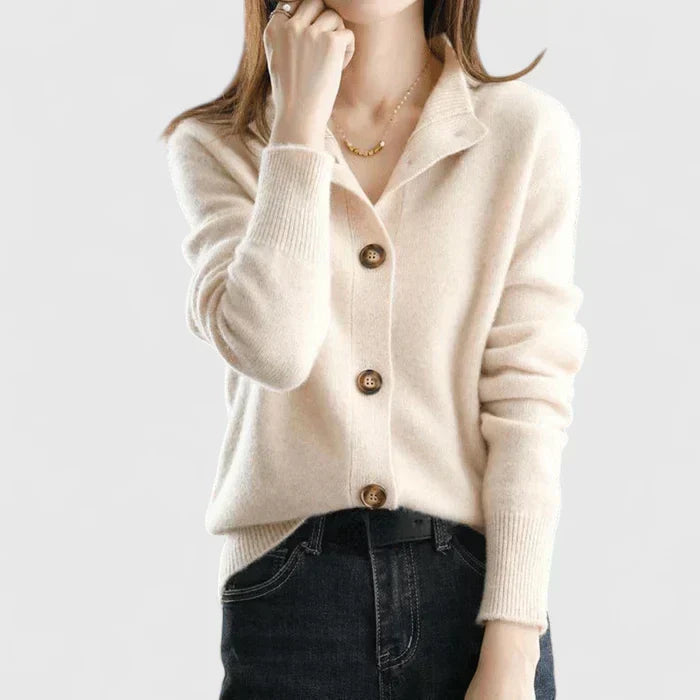 Adele – Refined Collared Cardigan