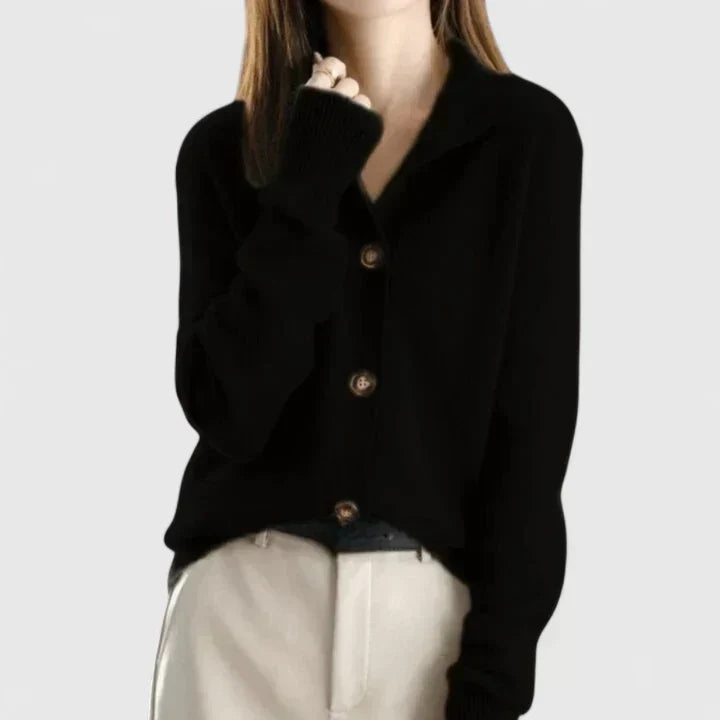 Adele – Refined Collared Cardigan