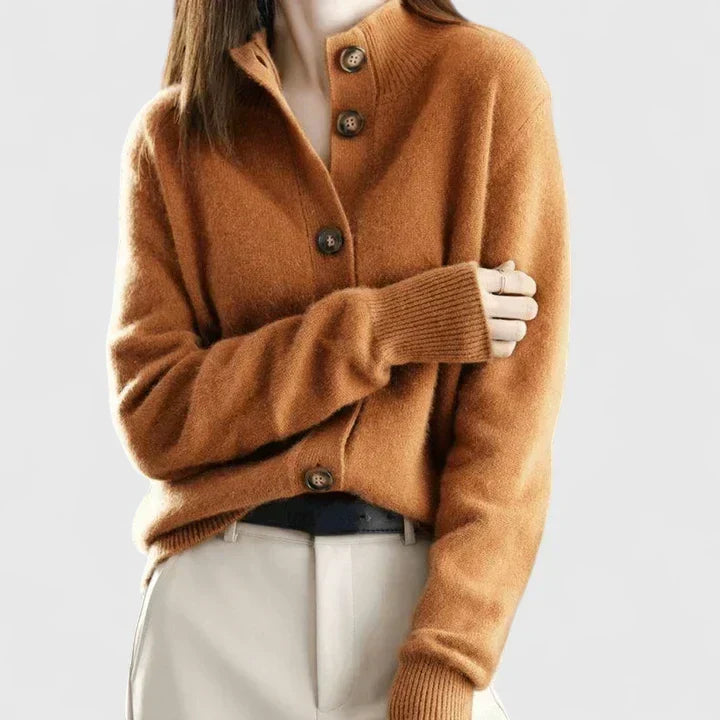 Adele – Refined Collared Cardigan