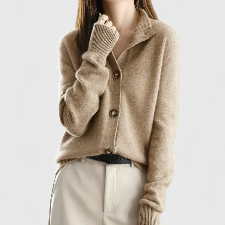 Adele – Refined Collared Cardigan