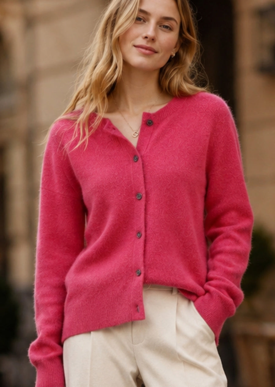 Evelyn – Wool Blend Knit Cardigan